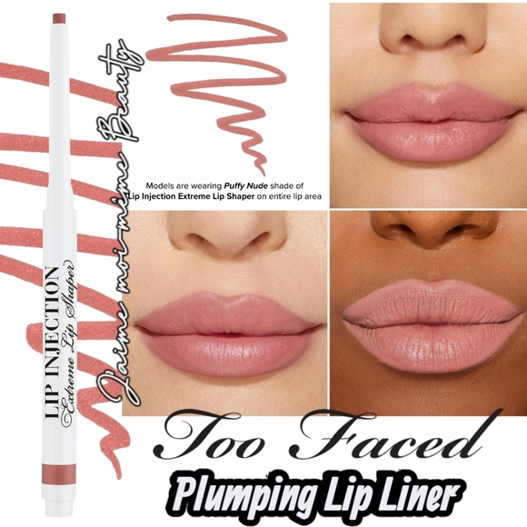 Too Faced Lip Injection Extreme Plumping Lip Liner - Puffy Nude (Nude Pink) - Picture 1 of 10